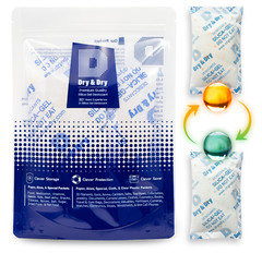 100 gram X 7 PK “Dry & Dry” Food Grade Orange Indicating Silica Gel Packets