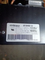 Embraco R-134a UF10HBX-SD reach in cooler condensing unit, 2785 BTUs