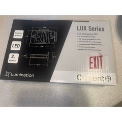 3 Pc Case Of Lumination Lux series LED Emergency Exit Sign White Red White