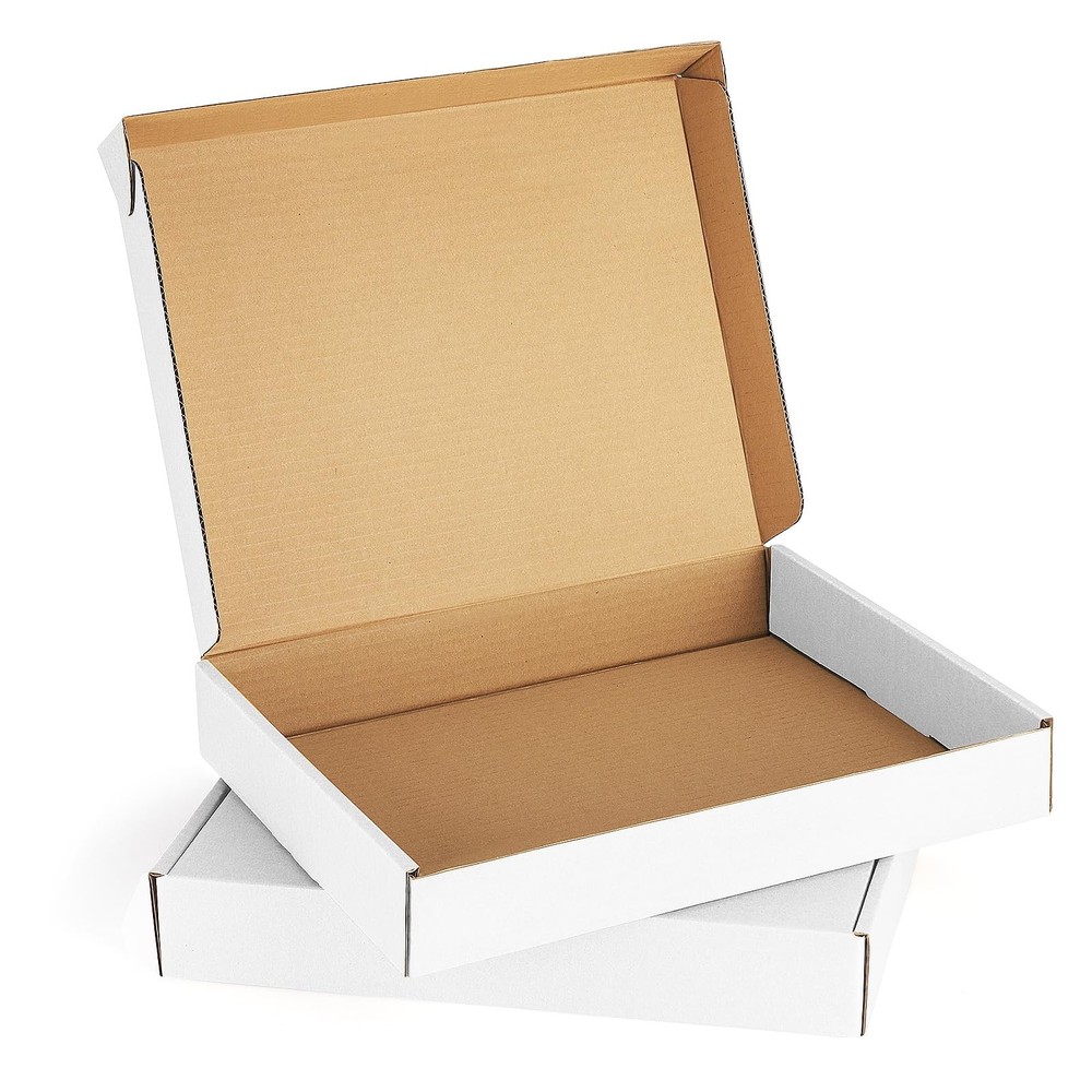 Eupako 13x10x2″ White Shipping Boxes Corrugated Box 13x10x2 Inches,