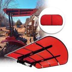 Heavy Duty Red Tractor Canopy 48″ x 52″ For 2″ x 2″ 2″ x 3″ ROPS Sun Shield