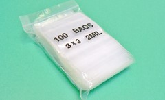 100 Zip Seal Lock Bags 2Mil Clear 3×3 Reclosable Poly Zip Slide 3″ x 3″ Baggies