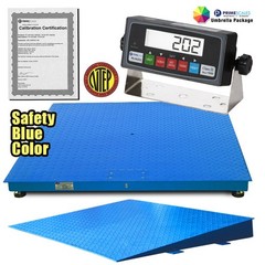 Prime Scales 60×60 Floor Scale 10000 lb Pallet Scale w/ Ramp Calib. Certificate