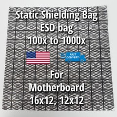 1000 Premium ESD Anti-Static Shielding Bags Open Top 16″ X 12″ Motherboard