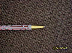 New, 2 Unbranded USA Flag Ball Point Pen with Eagle Clip