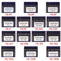 Dental Carbide Burs FG1/2/3/4/5/6/7/8 Round for High Speed Handpiece 10 -100Pcs