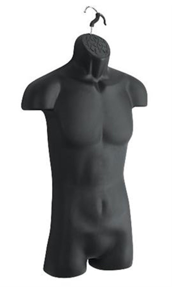 Male Molded Black Hollowback Torso Form – Fits Men’s Sizes S-L (3 Pack)