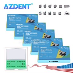 5X AZDENT Dental Orthodontic Self-Ligating Brackets Braces Roth .022 Hook 3 4 5