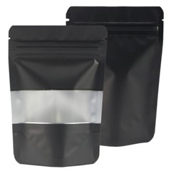 Matte Black Food Grade Aluminum Zip Seal Bags for Doughnut Hole Products 9x13cm