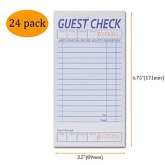 24 Pack Guest Check Book Board/Pads Server Note Pads and Waitress Order Pads …
