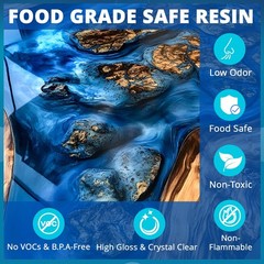 Table Top Epoxy Resin Kit – 1 Gallon Crystal Clear Epoxy Anti-Yellow, Self Le…