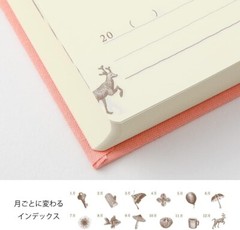 Midori 12901006 Diary 3 Years Consecutive Door Mini Pink JAPAN