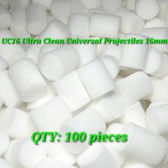 QTY: 100 UC 16MM Projectiles For 3/8″ (10mm) Hose US style foam filters UC16 B