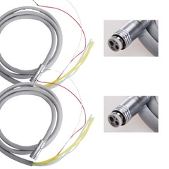 2PCS New Dental Silicone Tubing tube Cable 6 holes for Fiber Optic LED Handpiece