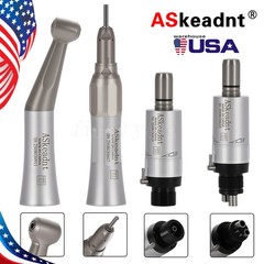 ASkeadnt Dental Slow Low Speed Handpiece Straight Contra Angle Air Motor 4/2Hole