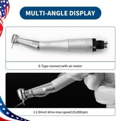 NSK Pana Max Style Dental LED High Low Speed Handpiece Kit Contra Angle 2/4Hole