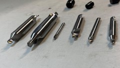 Fullerton Carbide Center Drill Set #1-#6 60° Combined Countersink MADE IN USA