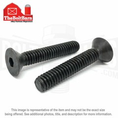 1/4″-28 Alloy Steel Flat Socket Head Cap Screws Black Oxide (Pick Length & Qty)