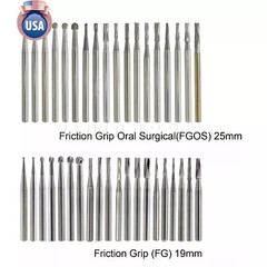 Dental Carbide Burs 19mm FG Straight Fissure Bur for High Speed