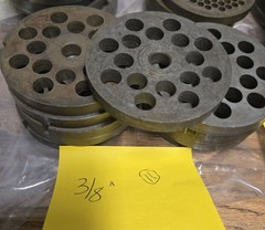 #12 x 1/8″, 3/16″, 1/4″, 3/8″, 1/2″, & 5/8 Meat grinder plate for Hobart 2 3/4″