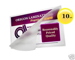 10 Mil Legal size Hot Laminating Pouches 9 x 14-1/2 [pack of 50] Clear 9×14.5