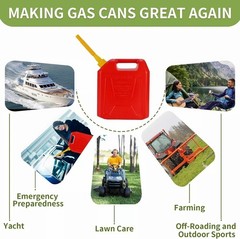 5X Replacement Gas Can Spout Nozzle Vent Kit For Plastic Gas Cans Old Style Caps