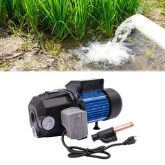 0.75HP 1” Shallow Well Jet Water Pump Booster Garden Sprinkler 3420r/min Black