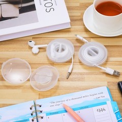 9 Pcs Charging Cord Organizer Portable 6.3 x 1.7 cm/ 2.48 x 0.67 inch, clear