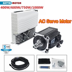 1000W 750W 400W 600W AC Servo Motor Driver Controller Kit 220V 3000RPM 1.2-3.8Nm