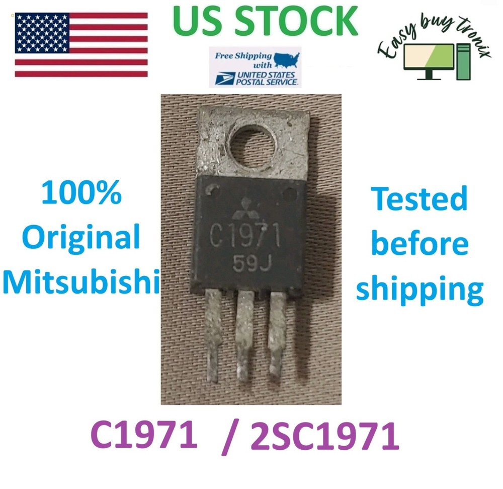 Original Pulled Mitsubishi 2SC1971 C1971 RF Power Transistor Replace NTE342