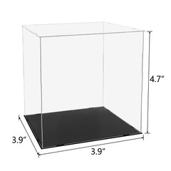 Clear Acrylic Display Case Cube Countertop Figures Toys Decorative Storage Box