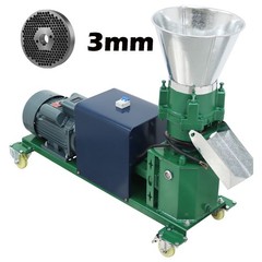 220V 3mm Chicken Feed Pellet Mill Machine Feed Pelletizer 4 Head Roller 200kg/h