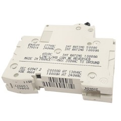 Merlin Gerin 17411 C60N-1P-0.5A-C Circuit Breaker, 277VAC Max, 0.5A, DIN Rail