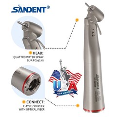 NSK Style Dental Handpiece LED 1:4.2 Contra Angle 45° Surgical External Spray