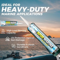 Marine Sealant Adhesive Waterproof Caulk 3oz Fast Cure UV Resistant Flexible