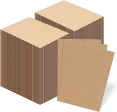 200 Pack Corrugated Cardboard Sheets for Packing & Crafts 5 x 7 In