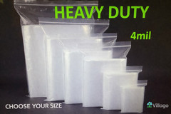 HEAVY DUTY 4 Mil Clear Zip Seal Bags Reclosable Top Lock Polyethylene 4Mil