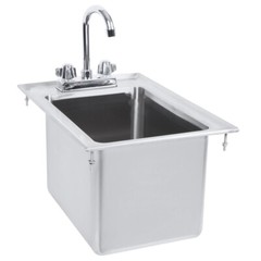 Stainless Steel 1 Compartment Drop in Sink 18.5″x13x10″ – Bowl Size 10″x14″x10″