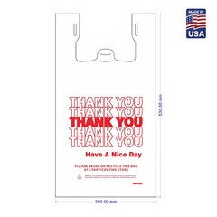 Thank You Plastic T-Shirt Bags 11.5×6.5×21 for Grocery Retail Shopping Carry Out