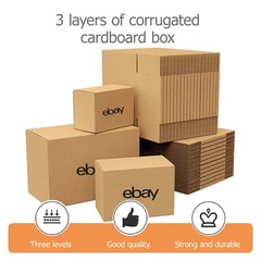 25pcs pack 16″ x 12″ x 8″Shipping Packing corrugated cardboard boxes color logo