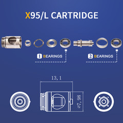 DMXDENT Dental 1:5 Increasing LED Red Ring Contra Angle Handpiece Fit NSK Motor