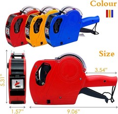 MX-5500 8 Digits Price Tag Gun with 5000 Sticker Labels and 3 Ink Refill Label