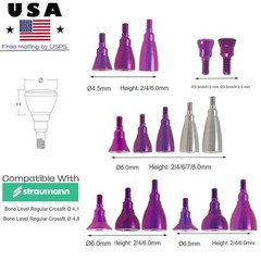 Implant NC/RC Closed Open Tray Impression Coping Healing Abutment for Straumann