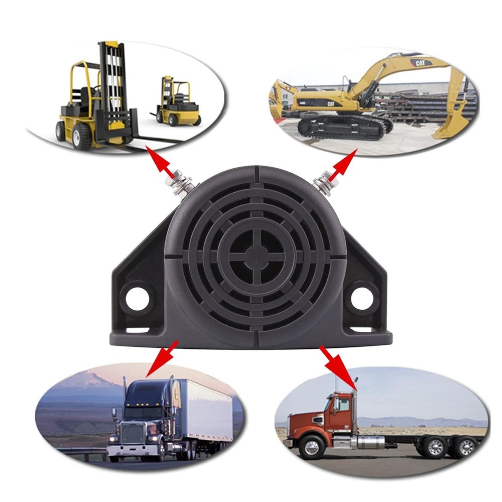 12V-48V Truck Backup Alarm 105dB Reverse Warning Horn Buzzer Signal Beeper