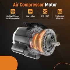 5HP Air Compressor Electric Motor 3450RPM Single Phase 7/8″ Shaft Heavy Duty