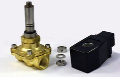 1/2 inch NORMALLY OPEN 220V-240V AC Brass Solenoid Valve NPT ONE-YEAR WARRANTY