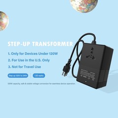 120Watts, Voltage Converter 110v to 220v, 110 to 220 Voltage Converter, Trans…