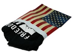 10×13 Rustic Flag Patriotic Poly Shipping Mailers, United States Red White & Bl