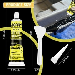 Automotive Adhesive Sealant Black, 100ml Auto Body Glue Heat Resistant, Silic…