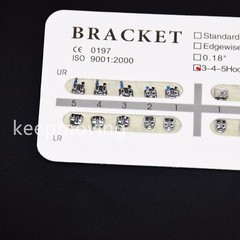 20 Pcs/Set Dental Bracket Braces Mini/Standard Roth/Edgewise/MBT 018/022 Hooks